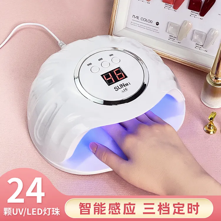 新款便携式速干美甲灯不黑手光疗机甲油胶uv烤灯美甲店用led照灯