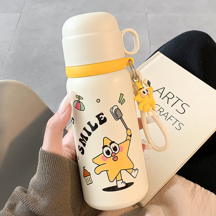 可爱保温杯女生高颜值泡茶水杯女新款2025小巧便携带杯盖学生杯子