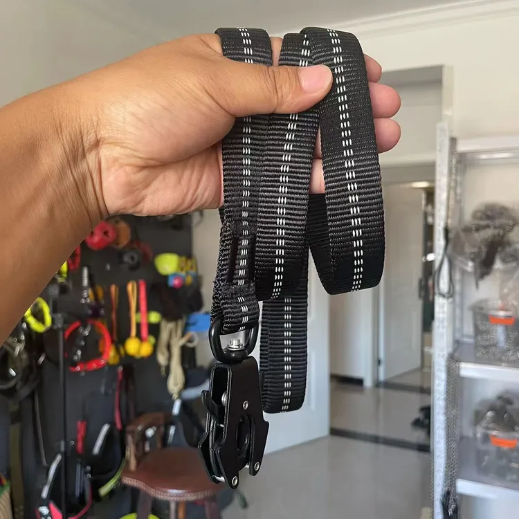 宠物用品新款青蛙扣狗绳中大型犬缓冲防暴冲尼龙防逃脱牵引绳
