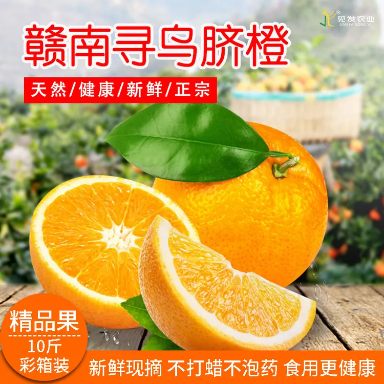赣南脐橙寻乌脐橙10斤精品果优选新鲜鲜甜皮薄细腻化渣馨奇4号