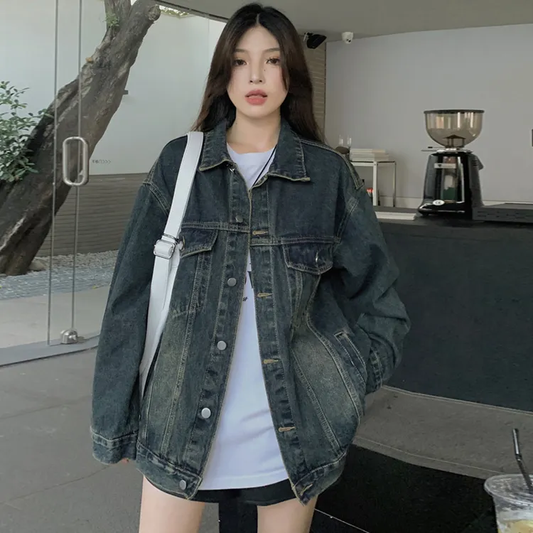 复古牛仔衣高级感外套女秋季2025新款宽松休闲美式夹克爆款上衣潮