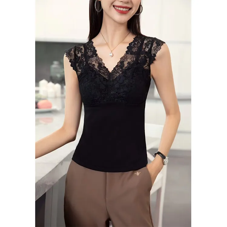 JING爆款220036美背无钢圈修身内衣简约女士蕾丝背心加绒保暖