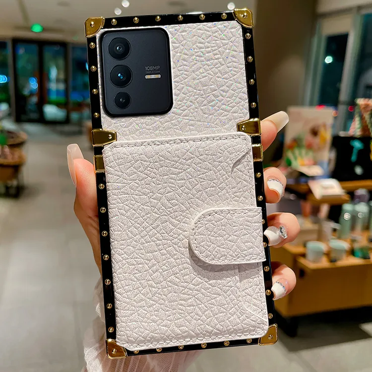 vivo s17手机壳s16pro卡包s15pro女款s12皮纹s16/s17奢华手机壳