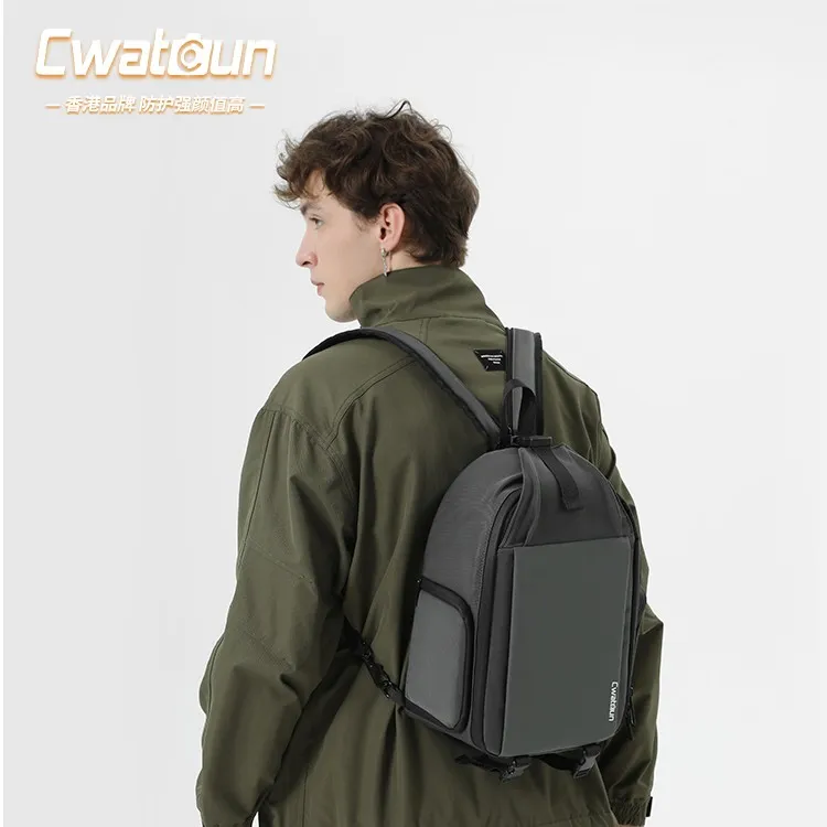 Cwatcun香港品牌单肩相机单双肩通用摄影包单反索尼佳能尼康-达人