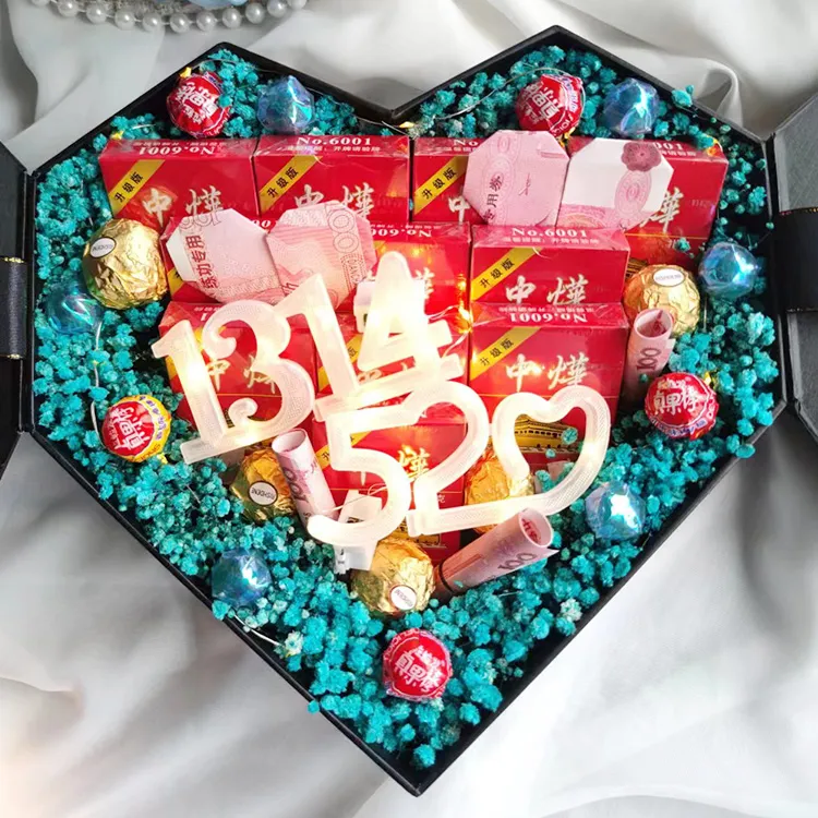 圣诞节情人节爱心礼盒送男朋友老公生日老公专属仪式感礼物