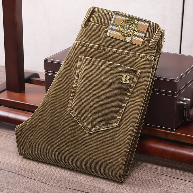 【棉纤灯芯绒】高端品牌复古灯芯绒休闲裤青年男士潮流时尚高档男裤