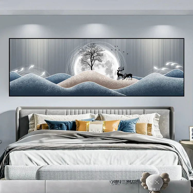 卧室床头装饰画自粘墙贴纸画酒店宾馆客厅房间沙发背景墙壁纸贴画