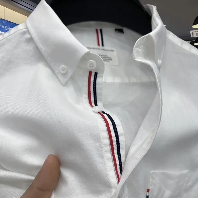 正品Tommy汤米长袖衬衫男士秋季中青年时尚休闲百搭100%纯棉衬衣