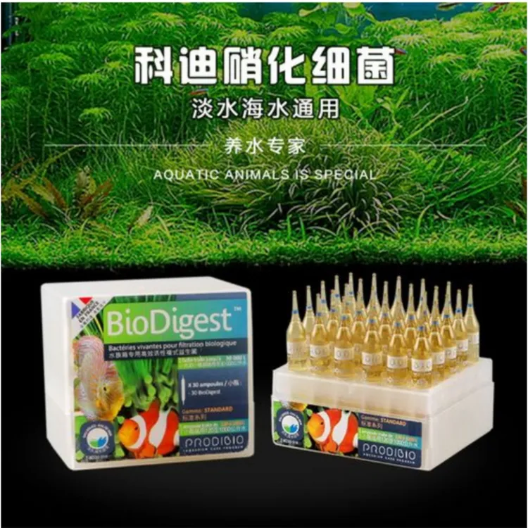 法国科迪硝化细菌鱼缸水族消化细菌鱼用硝化菌水质稳定剂净化活菌