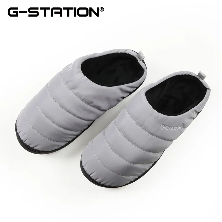 G-STATION日系秋冬保暖拖鞋外穿防滑加厚胶底加绒舒适休闲居家鞋