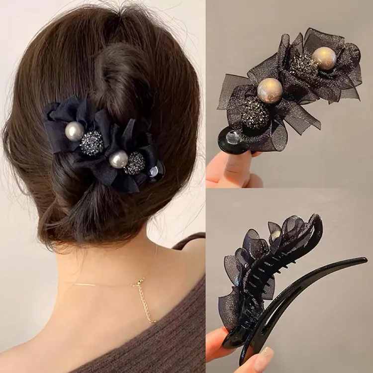 高级感鸭嘴夹发夹横夹夹子女后脑勺妈妈盘发大号一字夹头饰抓夹女