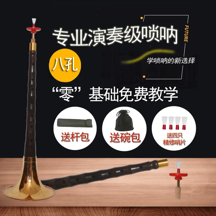 专业级降B调唢呐包教学送专用练手视频曲谱伴奏初学演奏乐器