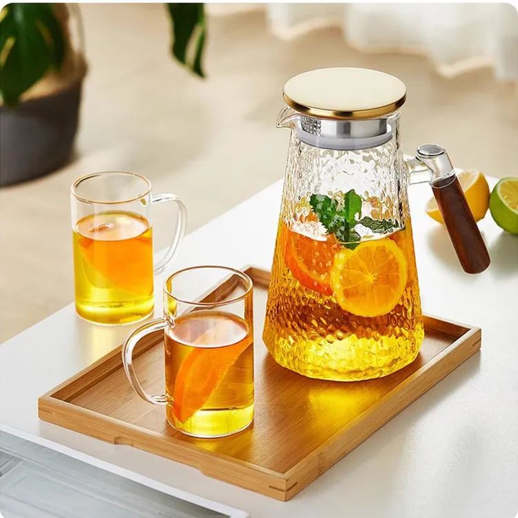 冷水壶玻璃壶耐高温大容量加厚储水壶家用冰箱凉白开果汁泡茶壶 