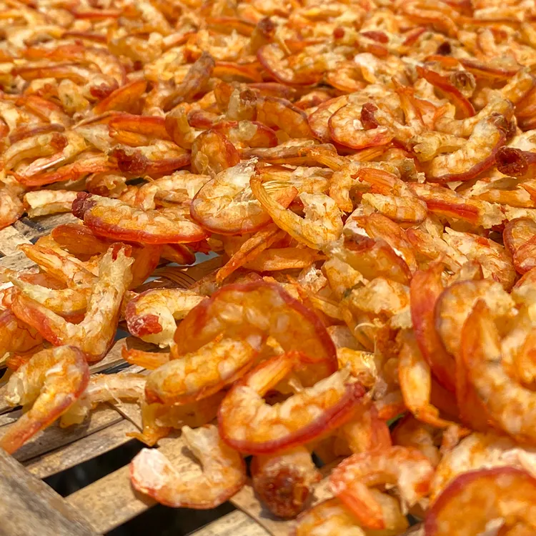 野生手工剥壳虾干部分带膏