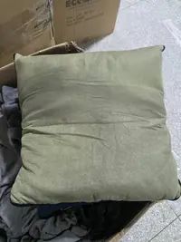 《厚广家》3楼150×200高支棉汽车抱枕被发1个50%鸭绒500g墨绿不挑色