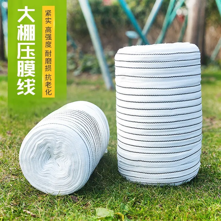 大棚压膜线白色压膜绳加厚加宽养殖场扁带防风塑料绳子大棚压膜绳