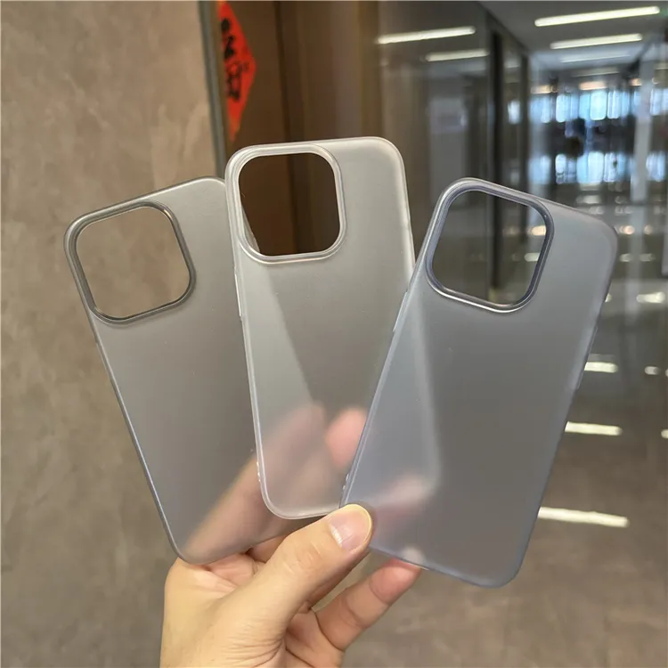 肤感磨砂硬壳适用iphone15手机壳16promax透明苹果13/14pro简约12