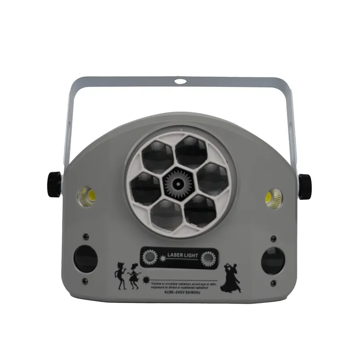 蜂眼四合一激光图案频闪灯夜店KTV声控七彩灯