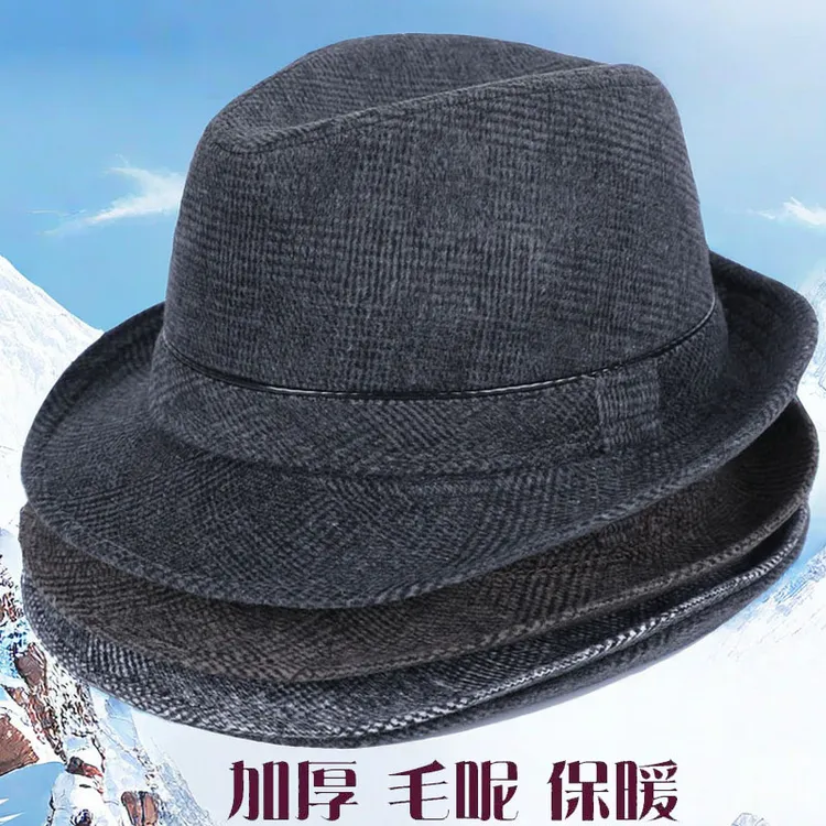 老人礼帽男冬季加厚保暖老年人帽子老头爷爷上海滩老人帽男士爸爸