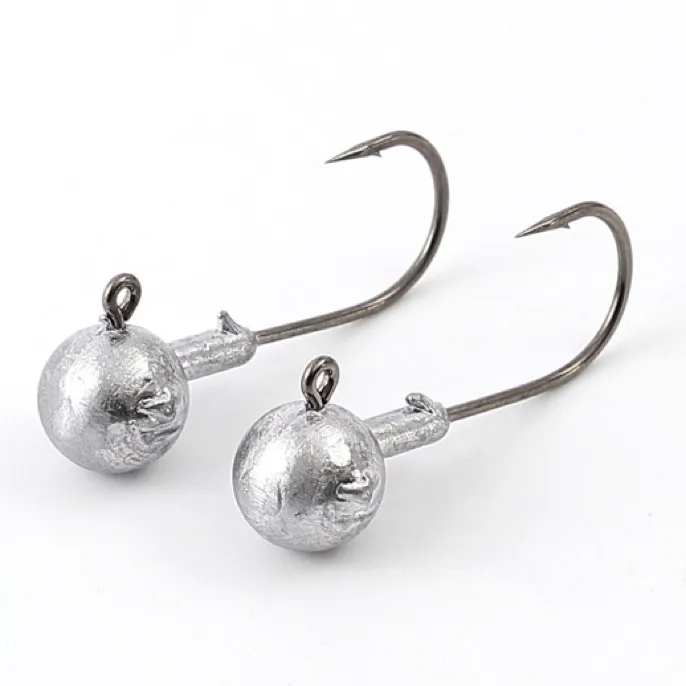 路亚铅头钩挂T尾软饵钓鲈鱼款原色根钓钩