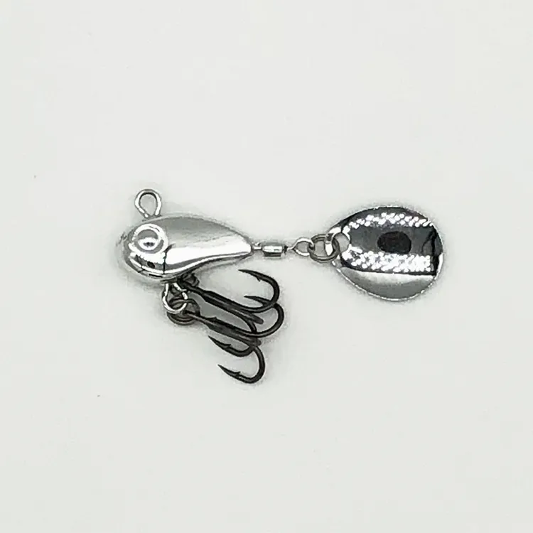 亮仔电镀银小五目 小旋风 VIB 鲈鱼鲅鱼神器 路亚饵 旋转亮片