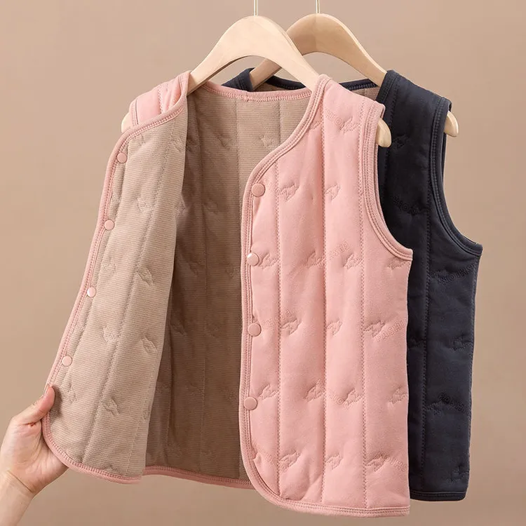 儿童秋冬季保暖马甲2025新款打底内穿棉背心马夹男女童宝宝棉马甲