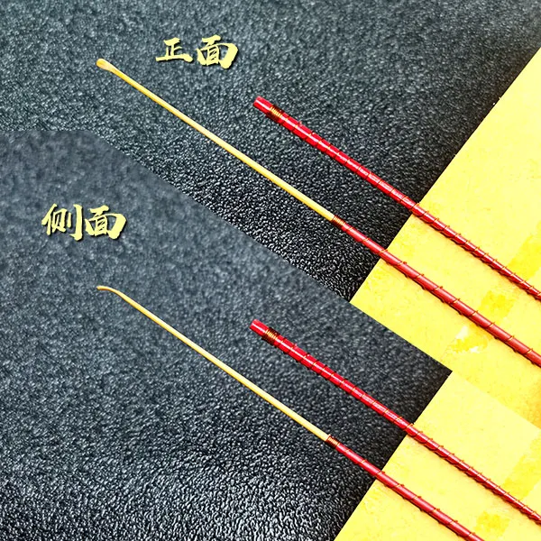 铜丝细柄竹制小耳勺  高级专业采耳工具套装挖耳神器掏耳朵 包邮