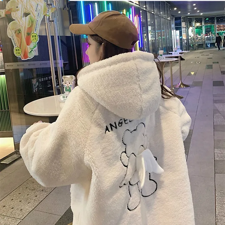 12-18少女冬装学生13初中高中学生15宽松棉衣岁女孩加绒加厚外套