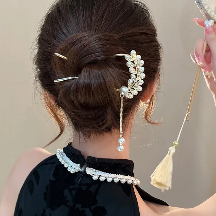 超仙气质新中式国风流苏发簪复古盘发簪子发钗旗袍头饰女古风发饰