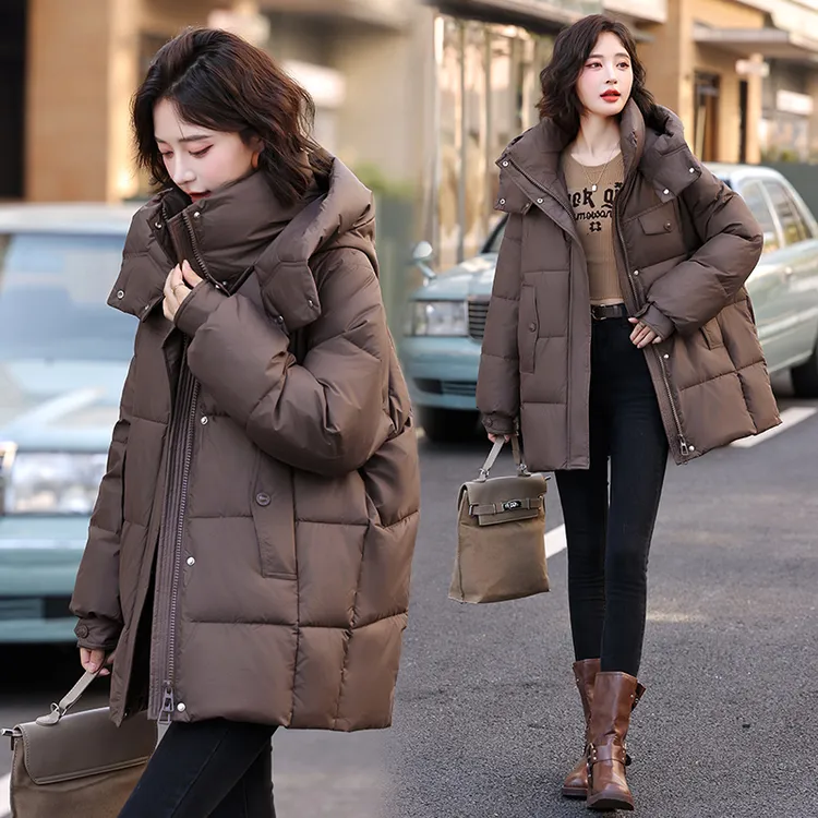 【废】冬季棉服女中长款加厚棉袄外套冬装韩版宽松大码棉衣