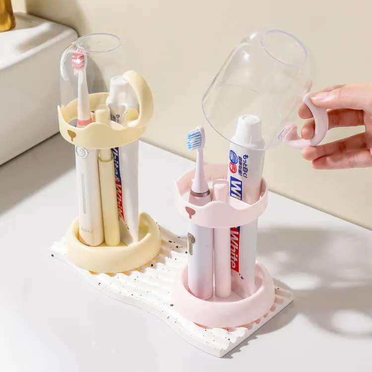 学生宿舍刷牙杯子漱口杯住校洗漱用品套装电动牙刷牙具牙缸置物架