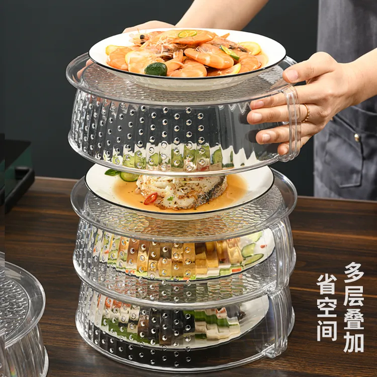 盖菜罩镂空剩菜多层收纳架饭罩保温家用神器餐桌罩遮尘防苍蝇罩子