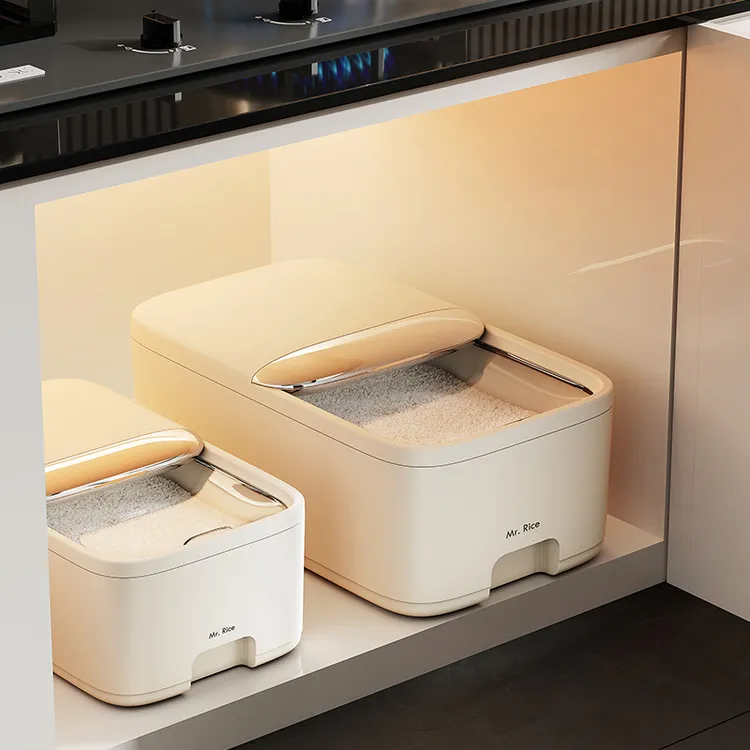 滑盖式米桶家用米箱塑料米缸防潮密封大米收纳盒食品级面桶储存罐