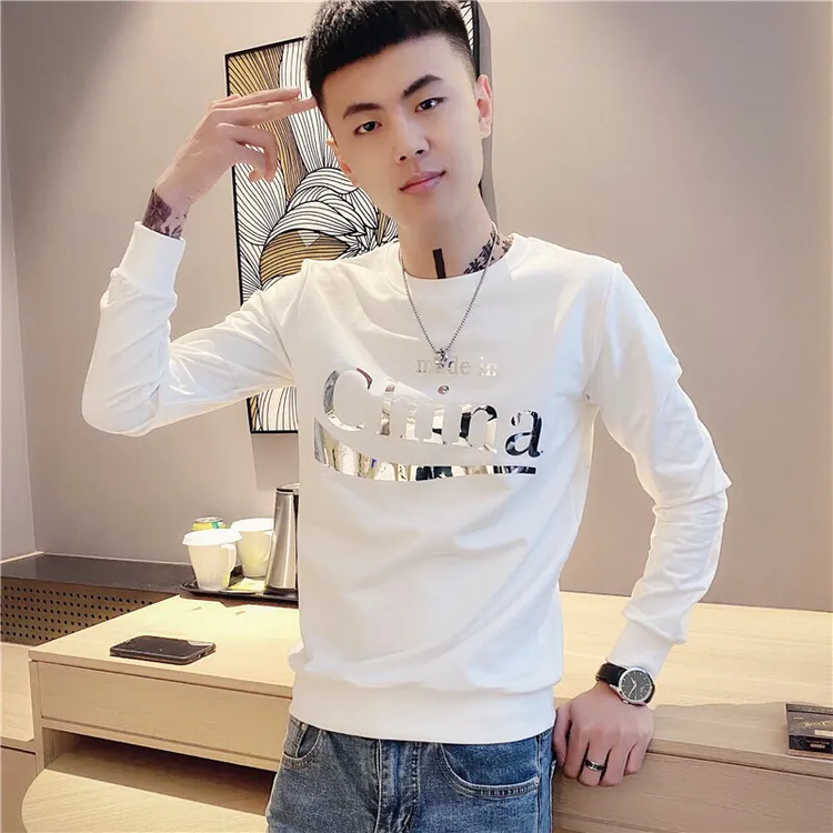 2025秋冬新款社会小伙套头卫衣男圆领网红上衣服潮流潮牌长袖T恤