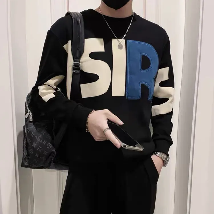 2025新款秋冬款潮牌ins圆领卫衣男潮流男装上衣休闲长袖T恤打底衫