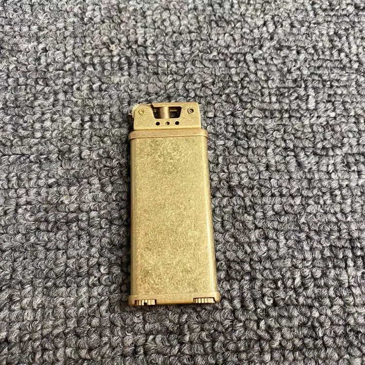 超薄原铜手工滚花打火机点火