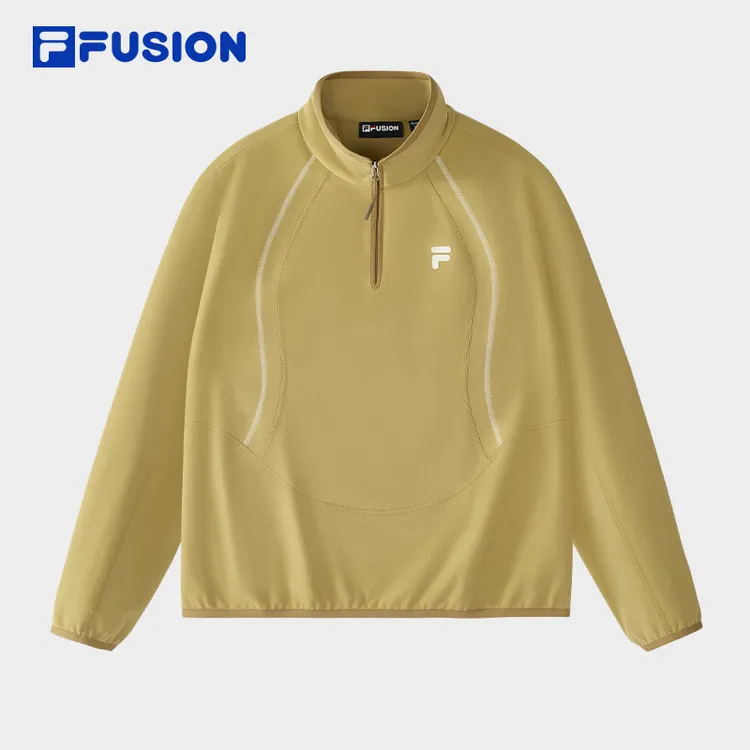 FILA FUSION斐乐潮牌女针织长袖上衣25秋新基础加绒T11W511206F