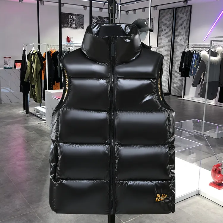 黑金马甲加厚男女同款马夹学生帅气外穿校服坎肩黑色免洗运动背心