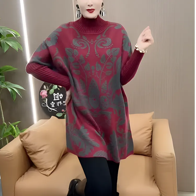 时尚百搭高领针织衫打底女士上衣秋冬爆款宽松显瘦装慵懒毛衣外穿