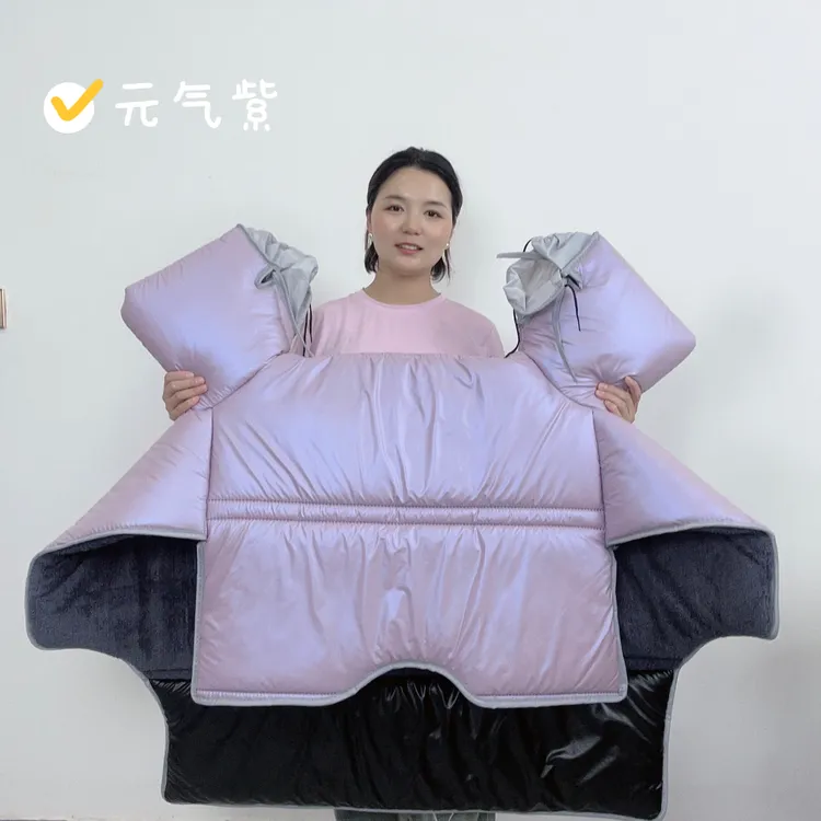 电动车挡风被加绒加厚保暖防风防寒防水加大电瓶车摩托车通用冬款