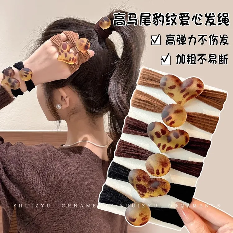 高马尾头圈发绳女扎头高弹力不伤发发圈头饰秋冬丸子头头绳橡皮筋