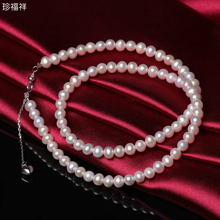 淡水珍珠项链小BABY链超强光近圆形年轻人仙女风精致时尚气质颈链