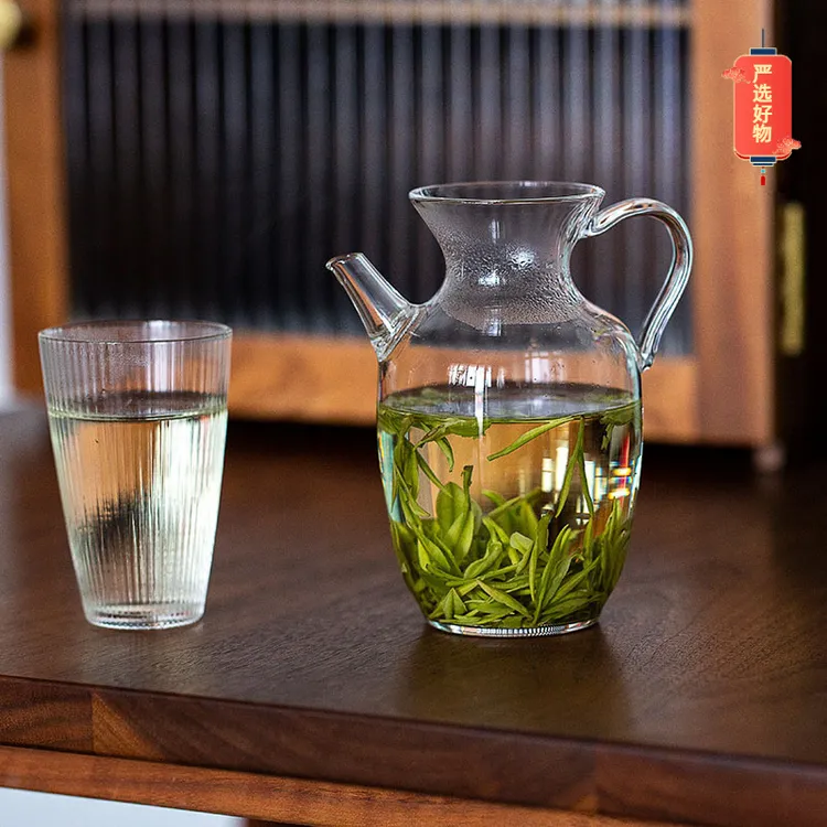 高硼硅玻璃家用小号花茶泡茶器手执壶透明玻璃沏茶泡茶壶大容量