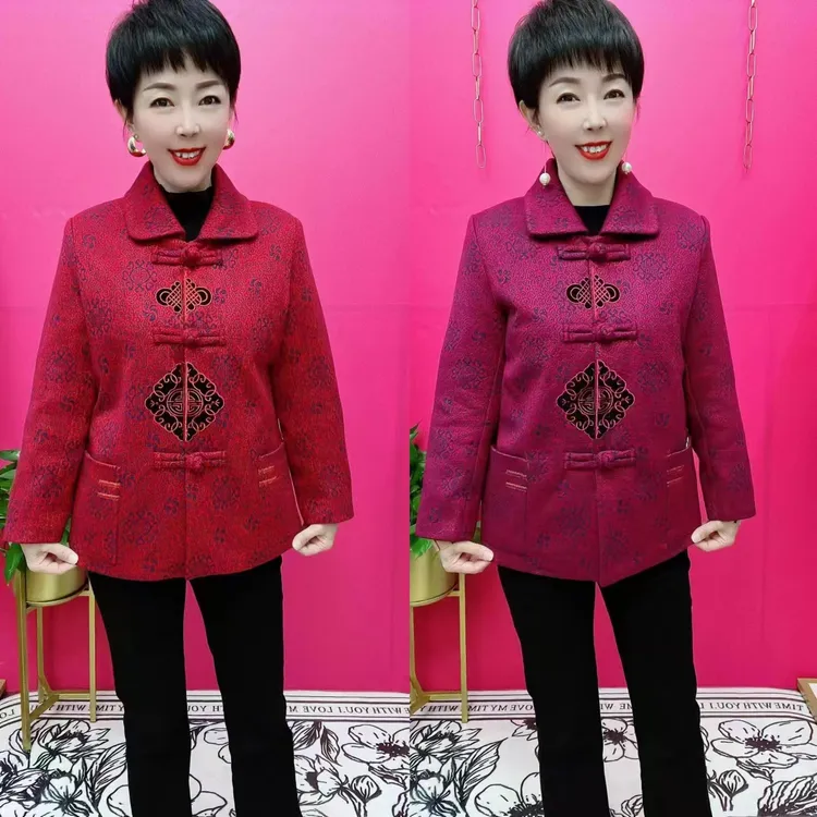 中国结盘扣棉服外套