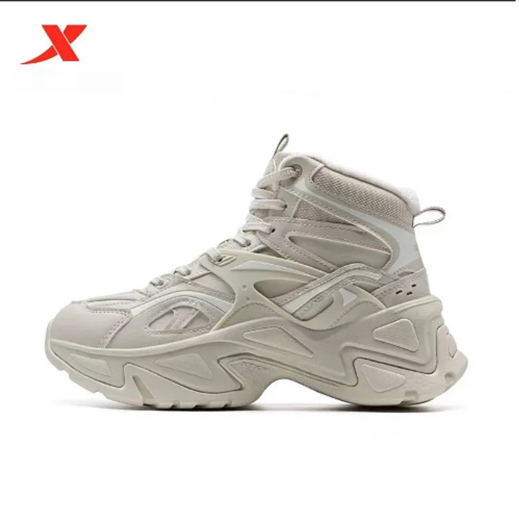 大棉鞋特步司康女鞋秋冬百搭厚底休闲鞋运动鞋976418370052