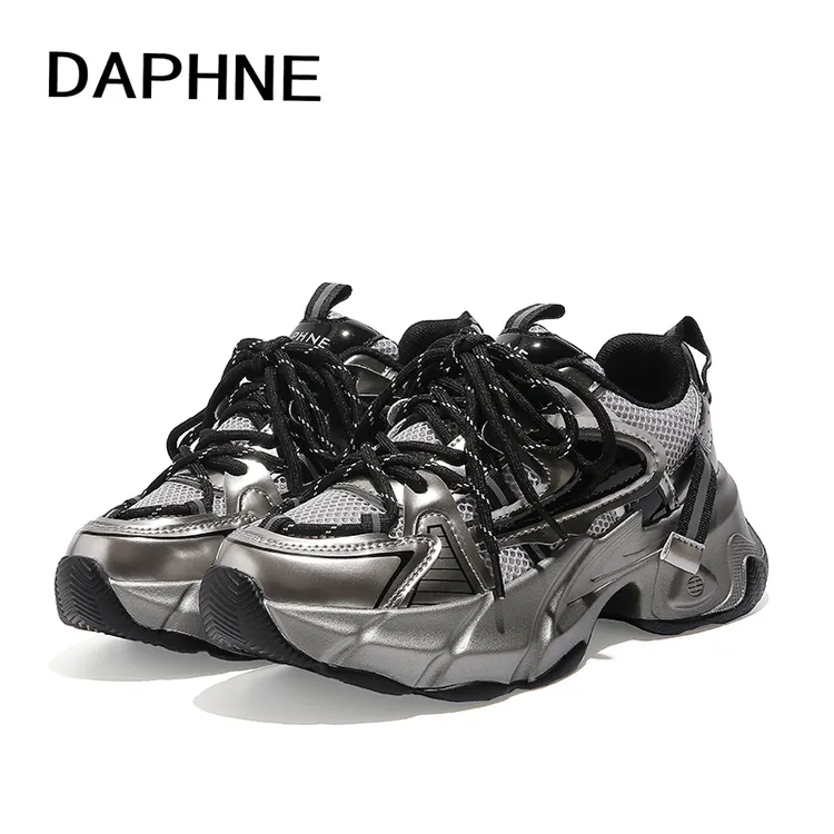 Daphne/达芙妮2025秋冬新款老爹鞋女百搭轻便增高ins休闲运动鞋