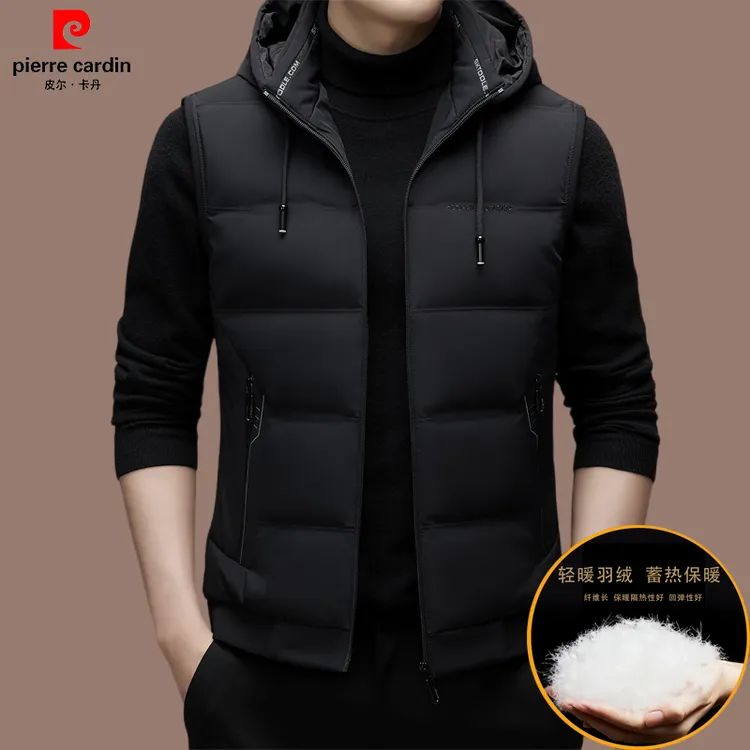 【皮尔卡丹国际大牌】男士高档秋冬季羽绒马甲背心休闲时尚保暖外套