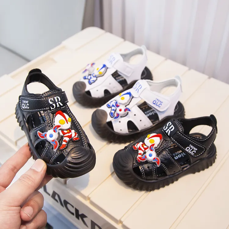 溯溪新款包头女童超软宝宝1-儿童男1-男鞋夏季3-6岁休闲童鞋凉鞋