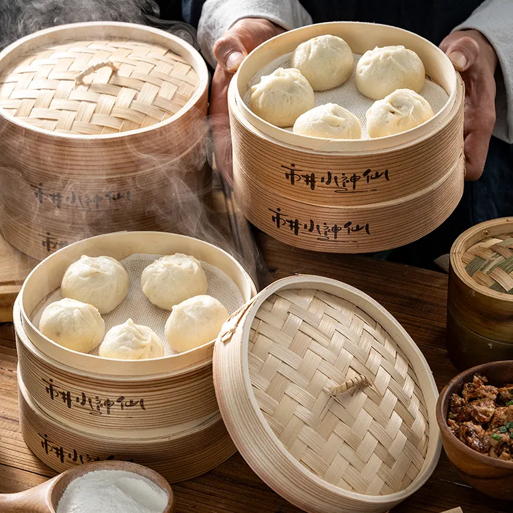 市井小神仙黑猪肉嵊州老面手工小笼包 非遗