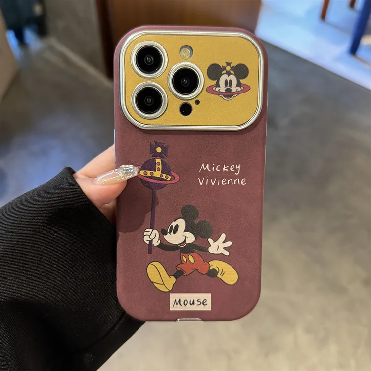 大视窗适用苹果16Promax手机壳15Pro卡通可爱13软14米奇12防摔女